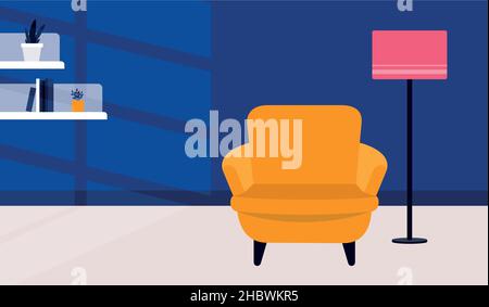 Camera dallo stile minimalista. Illustrazione vettoriale in design piatto. Illustrazione Vettoriale
