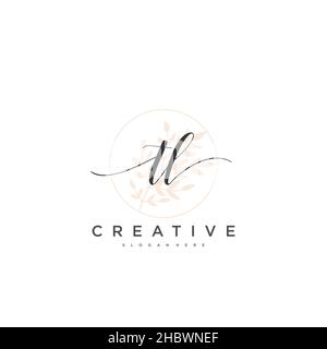 TL calligrafia iniziale minimalista modello di logo geometrico arte vettoriale, Logo per la bellezza d'affari, la moda, e altre opere d'arte Illustrazione Vettoriale