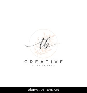 TB calligrafia iniziale minimalista modello di logo geometrico arte vettoriale, Logo per la bellezza del business, la moda e altre opere d'arte Illustrazione Vettoriale