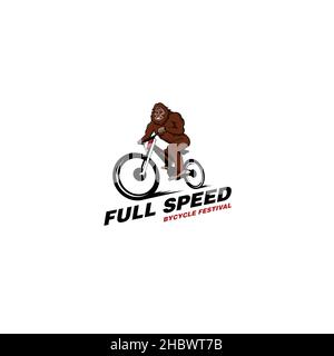 Design moderno, design piatto e colorato con logo Full Speed Illustrazione Vettoriale