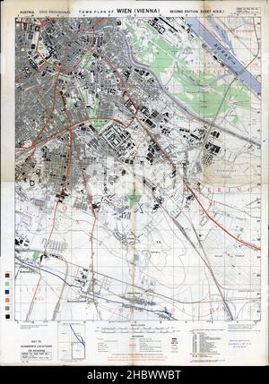 Vienna Mappa, Mappa di Vienna, Vecchia Vienna Mappa, Vienna Mappa, Mappe di Vienna, Mappa Austria, Mappa Austria, Vienna, Vienna Plan, Austria piano, Vienna Foto Stock