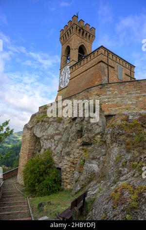 Torre dell'Orologio, Brisighella, Provincia di Ravenna, Italia Foto Stock