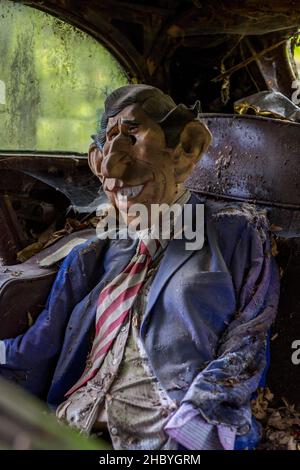 Principe Carlo in un'auto d'epoca, Neandertal, Erkrath, Germania Foto Stock