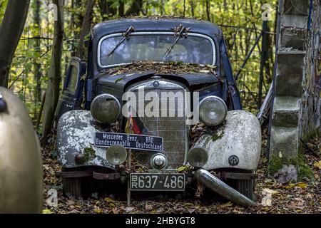 Auto d'epoca, Neandertal, Erkrath, Germania Foto Stock