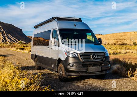 Airstream Interstate 24X 4WD campervan; Thompson Springs; Utah; USA Foto Stock