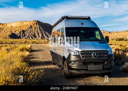 Airstream Interstate 24X 4WD campervan; Thompson Springs; Utah; USA Foto Stock