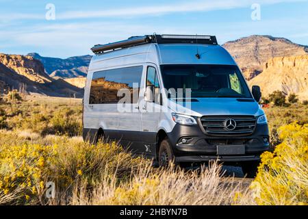 Airstream Interstate 24X 4WD campervan; Thompson Springs; Utah; USA Foto Stock