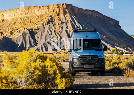 Airstream Interstate 24X 4WD campervan; Thompson Springs; Utah; USA Foto Stock