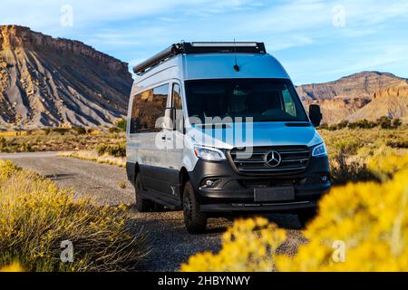 Airstream Interstate 24X 4WD campervan; Thompson Springs; Utah; USA Foto Stock