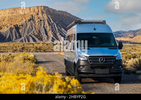 Airstream Interstate 24X 4WD campervan; Thompson Springs; Utah; USA Foto Stock