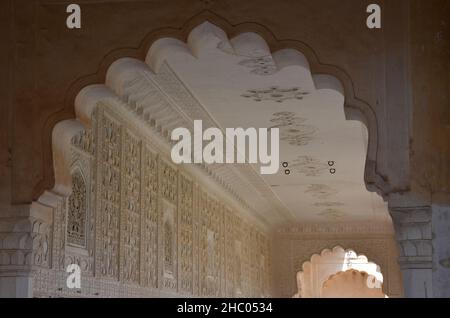 Splendida arco all'interno di Amber Fort Foto Stock