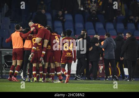 Roma, Italia. 22nd Dic, 2021. Durante la giornata 19th del Campionato Serie A tra A.S. Roma e U.C. Sampdoria il 22 dicembre 2021 allo Stadio Olimpico di Roma. Credit: Independent Photo Agency/Alamy Live News Foto Stock