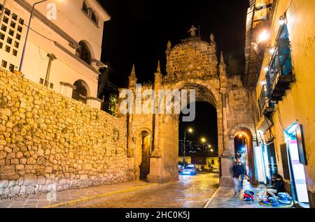 Santa Clara Arch in Cusco, Perù Foto Stock