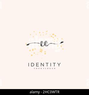 CC Handwriting logo arte vettoriale di firma iniziale, matrimonio, moda, gioielleria, boutique, floreale e botanica con modello creativo per qualsiasi azienda Illustrazione Vettoriale