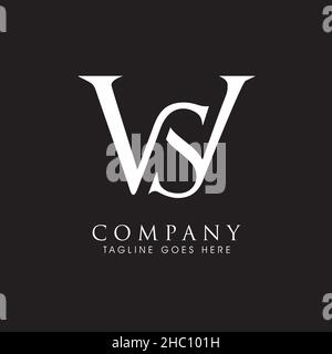 Logo WS monogramma. Vettore basato su lettera Illustrazione Vettoriale