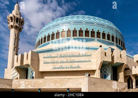 La Moschea del Re Abdullah, Amman, Giordania. Foto Stock