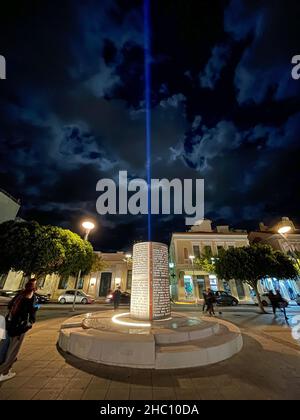 Il Monumento della luce dedicato agli Eroi della guerra di indeendenza greca, che celebra i 200 anni dalla rivoluzione greca del 1821 contro l'EMP ottomana Foto Stock