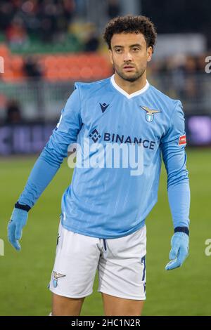 Venezia, Italia. 22nd Dic 2021. Lazioâ&#X80;&#x99;s Felipe Anderson durante il Venezia FC vs SS Lazio, Campionato italiano di calcio A partita a Venezia, Italia, Dicembre 22 2021 credito: Agenzia indipendente di Foto/Alamy Live News Foto Stock