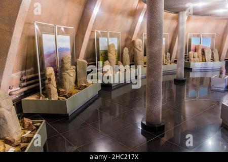 TARAZ, KAZAKISTAN - 30 MAGGIO 2018: Museo dell'antico insediamento di Taraz, Kazakistan Foto Stock