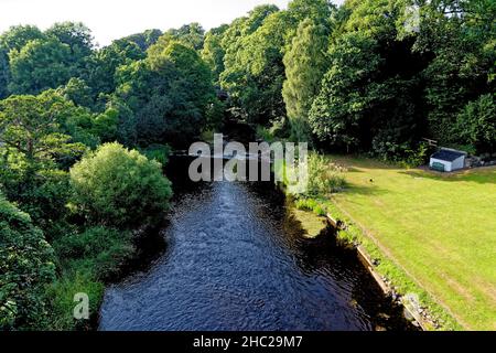 Il fiume Doon al Burns National Heritage Park a Alloway - Scozia. 22nd del luglio 2021 Foto Stock