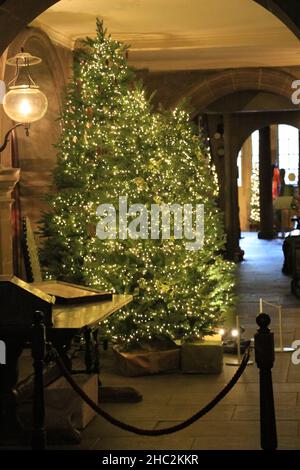 Nostell Priory a Natale, West Yorkshire, Regno Unito Foto Stock
