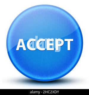 Accetta bulbo oculare lucido elegante pulsante rotondo blu illustrazione astratta Foto Stock