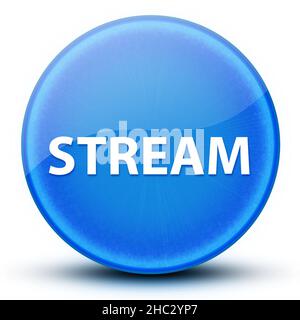 Stream bulbo oculare lucido elegante pulsante rotondo blu illustrazione astratta Foto Stock