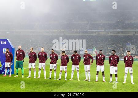 Milano, Italia. 22nd Dic 2021. Paganti del Torino FC durante la Serie A 2021/22 partite di calcio tra il FC Internazionale e il Torino FC allo Stadio Giuseppe Meazza di Milano il 22 dicembre 2021 Credit: Independent Photo Agency/Alamy Live News Foto Stock