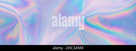 Astratto sfocato arcobaleno pastello colore sfondo olografico banner Foto Stock