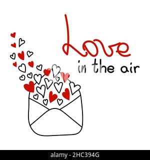 Romantico buon San Valentino illustrazione vettoriale Illustrazione Vettoriale