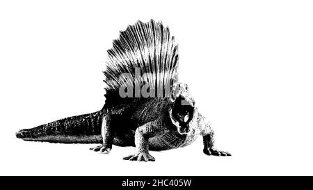 immagine stilizzata di un dinosauro giocattolo Foto Stock