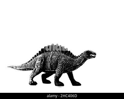 immagine stilizzata di un dinosauro giocattolo Foto Stock