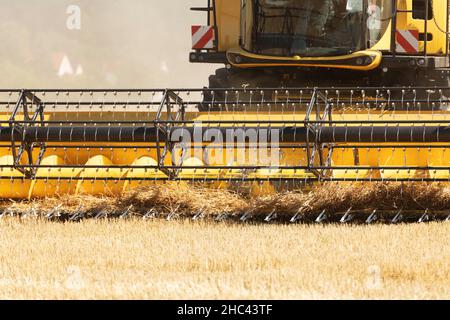 Dettaglio di una mietitrebbia Foto Stock