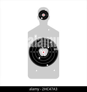 Bersaglio grigio con fori bullet Illustrazione Vettoriale