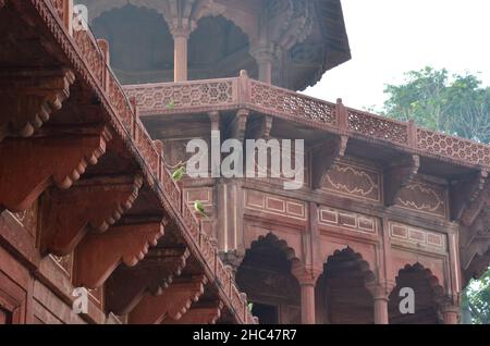 Splendida architettura al complesso Taj Mahal Foto Stock