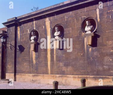 VISTA GENERALE - 1942. Autore: ZARAGOZA / HEVIA / ALVAREZ LAVIADA. Posizione: JARDINES DE LOS REYES CAUDILLOS. Oviedo. ASTURIAS. Spagna. Foto Stock