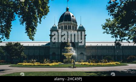 Royal Exhibition Building. Edificio patrimonio dell'umanità a Melbourne, Victoria, Australia. Foto Stock