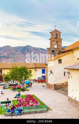Piazza San Blas, Cusco, Perù Foto Stock