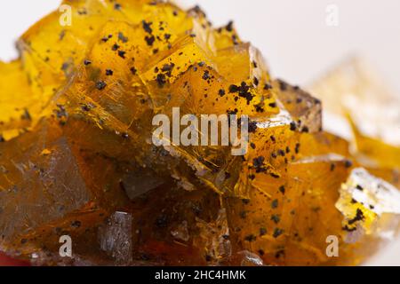 fluorite minerale campione pietra roccia geologia gemma cristallo Foto Stock