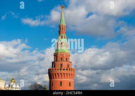 Tipo per il Cremlino di Mosca, il Grande Palazzo del Cremlino e Vodovzvodnaya (Sviblova) Tower Foto Stock