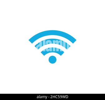 Wireless, connessione a Internet, icona del segnale di rete, disegno di illustrazione vettoriale piatto wifi Illustrazione Vettoriale