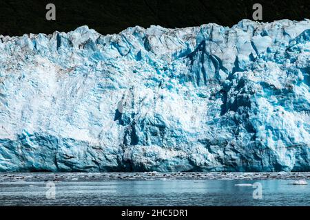 Ghiacciaio di Meares in Unakiwik Inlet in Prince William Sound, Alaska Foto Stock