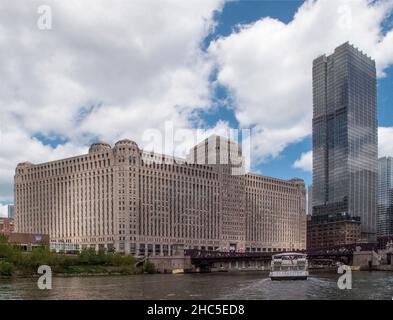 Merchandise Mart art deco edificio commerciale Chicago, Illinois, USA Foto Stock