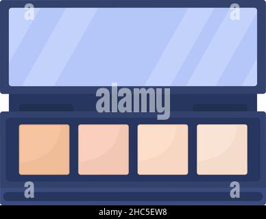 Oggetto vettore colore semi-piatto della tavolozza di ombretti Illustrazione Vettoriale