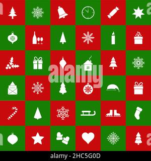 Sfondo natalizio senza giunture, illustrazione vettoriale Illustrazione Vettoriale