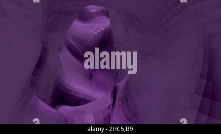 Loop rotazione tunnel colore. Sfondo astratto con volare in forme quadrate Tunnel Animation. Foto Stock