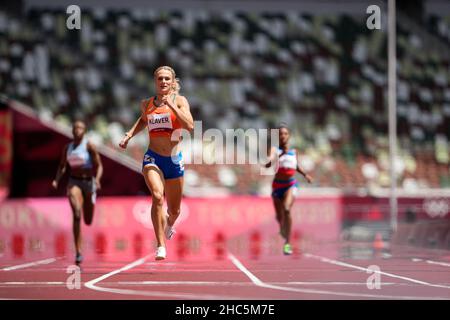 Lieke Klaver partecipa alla semifinale dei 400 metri dei Giochi Olimpici di Tokyo 2020. Foto Stock