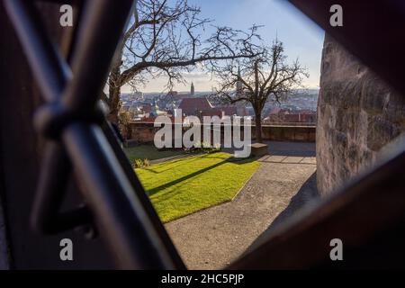 Norimberga Castello Empirial in inverno Foto Stock