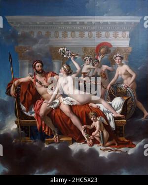 Marte disarmato da Venere, dipinto da Jacques Louis David Foto Stock