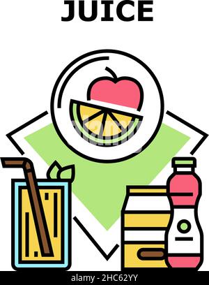 Illustrazione vettoriale dell'icona Juice Illustrazione Vettoriale